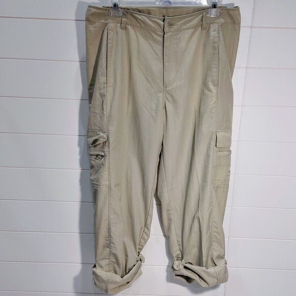 Columbia Women's Medium PFG Roll Up Pants Reg. Beige Omni Shade Hiking - Picture 4 of 12